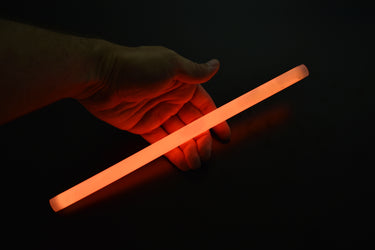 12 inch 15mm Orange Premium Glow Sticks- 10 Per Package